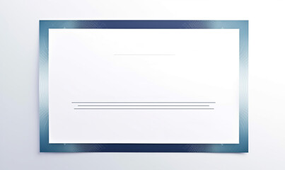 Template of business card with blue design with copy space.