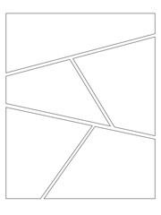 Comic or Manga background, pop art backdrops in frames and panel for mangaka or comic artists