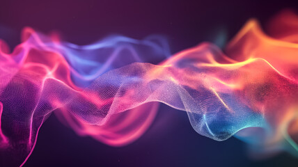 Obraz premium explores the intersection of sound and color in an abstract representation, conveying the emotional resonance of auditory stimuli. 