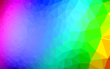 Obraz premium Light Multicolor, Rainbow vector triangle mosaic template. A completely new color illustration in a vague style. Polygonal design for your web site.