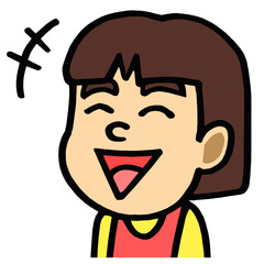 笑う女の子　イラスト