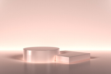 Empty Podium luxury  for cosmetic product display presentation stock photo