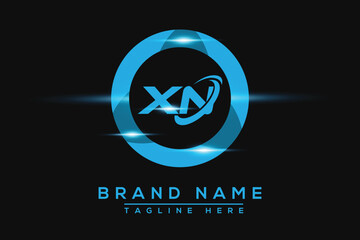 NX Blue logo Design. Vector logo design for business.