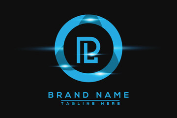 PL Blue logo Design. Vector logo design for business.