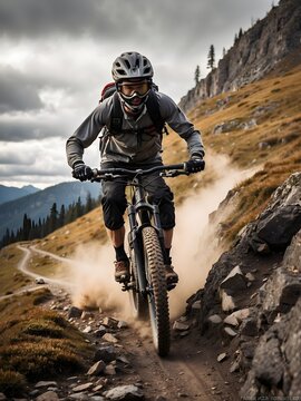 biker in the mountains