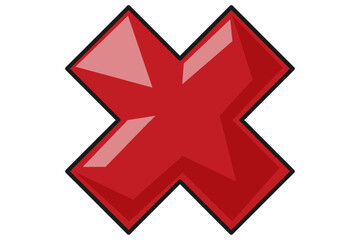 X Sign Highlight Note Sticker Design