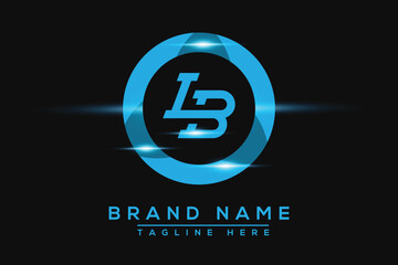 LB Blue logo Design. Vector logo design for business.