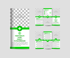 Tri Fold Brochure   Medical Treatment Health Care Template Design Editable