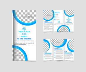 Tri Fold Brochure  Creative Medical Treatment Health Care Design Template