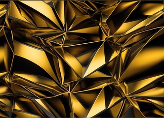 abstract minimalist yellow geometric background from Generative AI