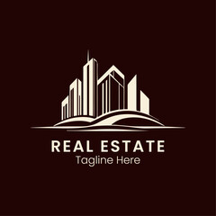 Real estate logo vector icon illustration