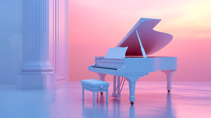 pastel lighting piano, music 