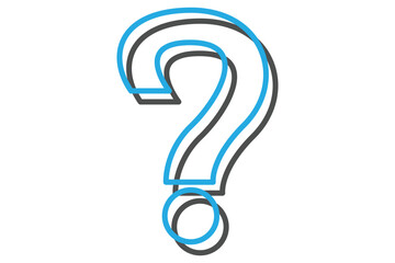 Question Mark Highlight Note Sticker Design