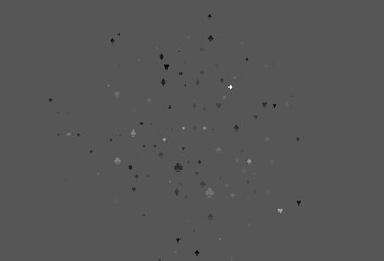 Light Silver, Gray vector background with cards signs.