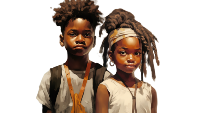 Black History Month isolated on transparent background, Generative ai.