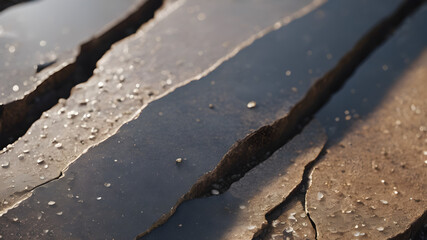 cracked road, stone close up image