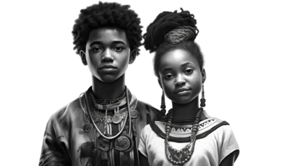 Black History Month isolated on transparent background, Generative ai.