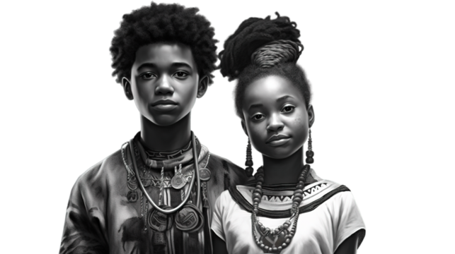 Black History Month isolated on transparent background, Generative ai.