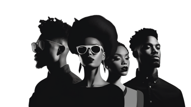 Black History Month isolated on transparent background, Generative ai.