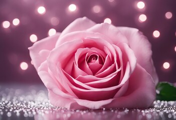  shiny rose silver background pink