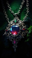Cursed Jewelry: Dark Cinematic Background Generative AI