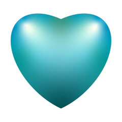 blue heart 3D for decoration