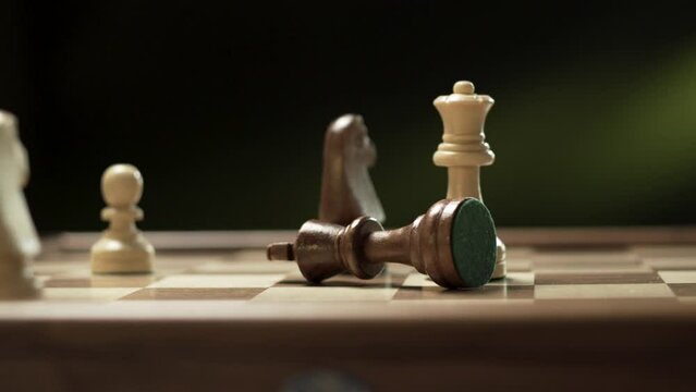 White pieces checkmate the black king with the bishop. Black king is unable to escape and is defeated