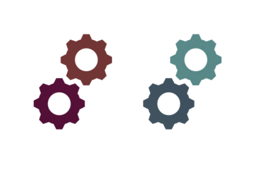 Settings icon symbol with texture green and brown