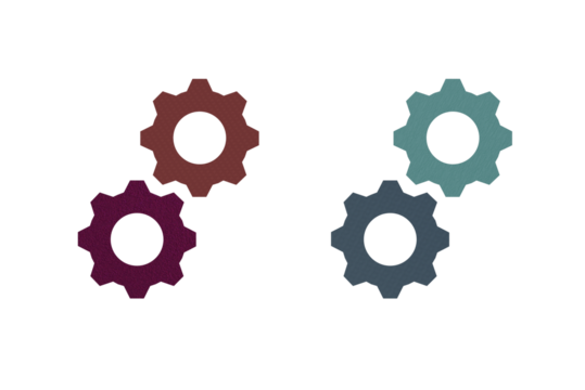 Settings icon symbol with texture green and brown