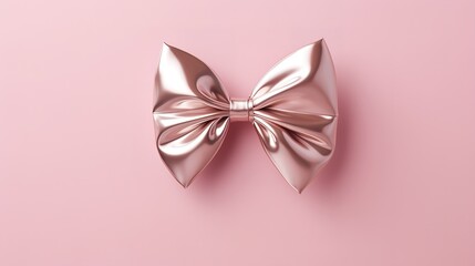 A pink ribbon on a pink background