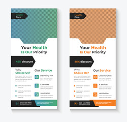 Obraz premium modern business rack card or dl flyer templates