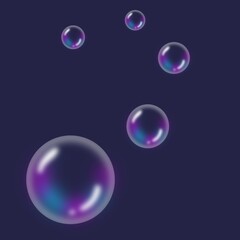 Bubbles on a Dark Backdrop
