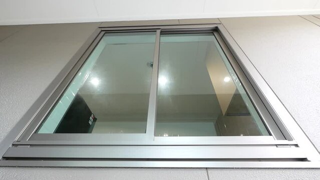 Modern Home Window with Silver Frame Exterior Design