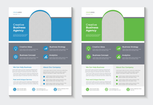  modern digital marketing agency flyer template