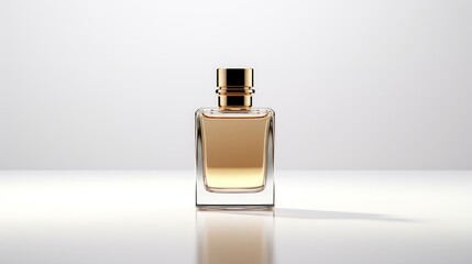 Perfume bottle on a white background. 3d illustration. Generative AI