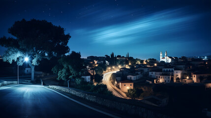 Fototapeta na wymiar The night view of the beautiful city of Portugal