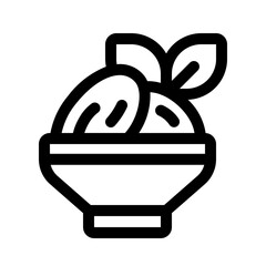 Dates Fruit Line Icon