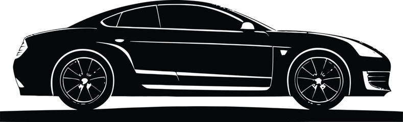 Car design illustration vector silhouette