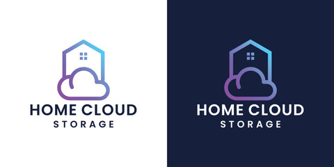 modern home cloud storage logo design ideas