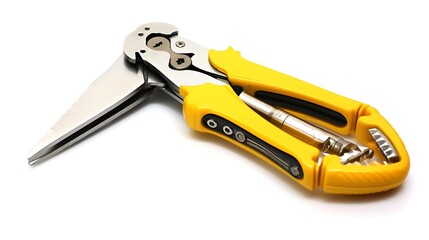 Fototapeta premium Bolt cutter and padlock, a security-focused and powerful display