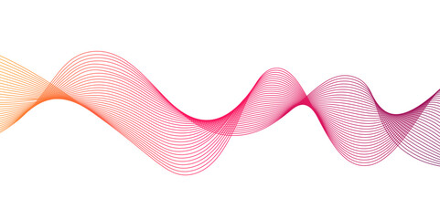 Pink, purple and res abstract wave on white background. Pink,concept technology ai graphics modern,abstract pattern high resolution illustration vector background.Element for design isolated on white.