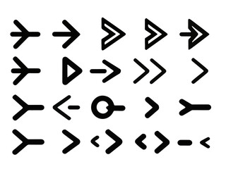 Set arrow icon. Collection different arrows sign. Black vector arrows .Black arrows, buttons and web icons. Social media application.