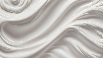 White cream moisturizer cosmetics texture close up