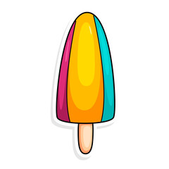 Ice cream cute cartoon doodle hand draw illustration art