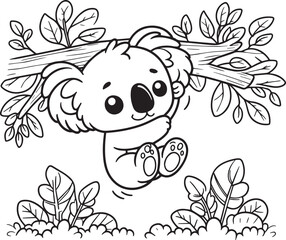cute coloring page koala © Ragil