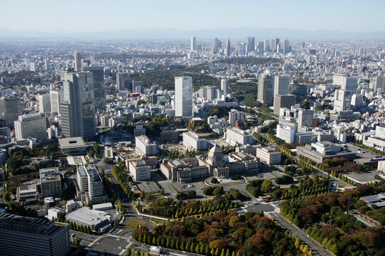 Aerial view of Nagatacho areas