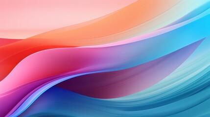 abstract background with smooth lines in pink, blue and purple colors Generative AI