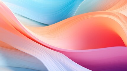 Abstract background with smooth lines in blue, pink and orange colors. Generative AI