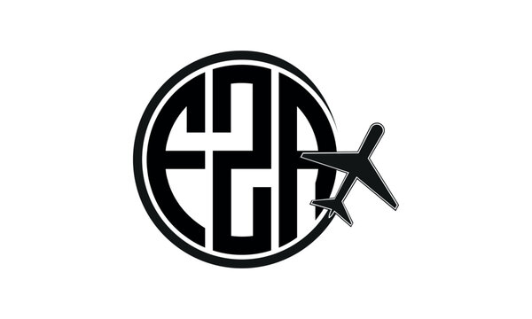 FZA three initial letter circle tour & travel agency logo design vector template. hajj Umrah agency, abstract, wordmark, business, monogram, minimalist, brand, company, flat, tourism agency, tourist
