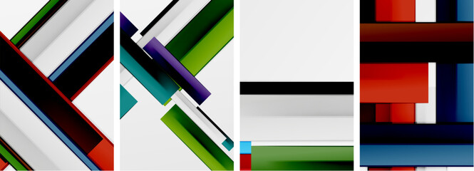 Minimal lines and color stripes poster abstract backgrounds. Vector illustration For Wallpaper, Banner, Background, Card, Book Illustration, landing page